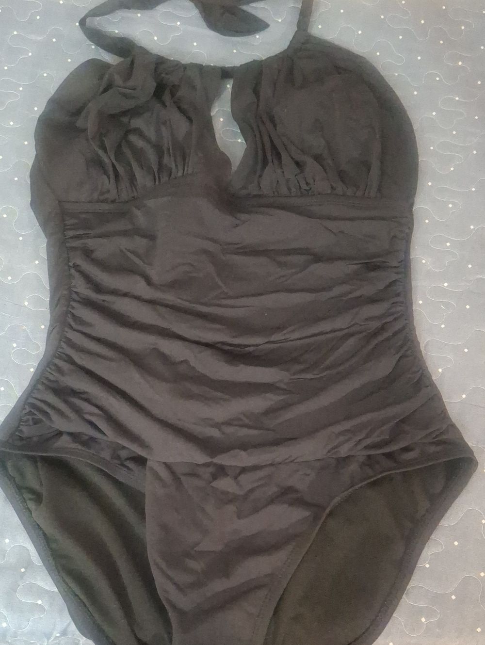 Kenneth Cole Classic Black One-Piece Swimsuit size Large